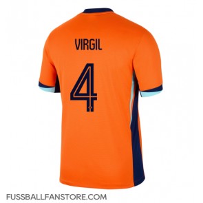 Niederlande Virgil van Dijk #4 Replik Heimtrikot EM 2024 Kurzarm